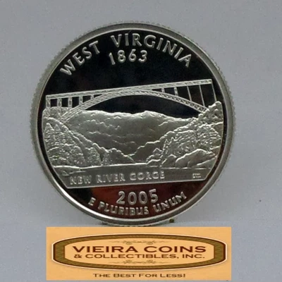 2005-S West Virginia State Silver Proof Quarter - #C54212NQ - Image 1 of 2