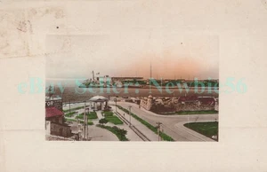 La Habana Cuba - CASTILLO MALECÓN PUNTA Y MORRO - Postal RPPC tintada a mano - Imagen 1 de 2