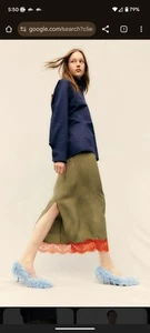 Tibi Lace Applique Slip Skirt Size M - Picture 1 of 11