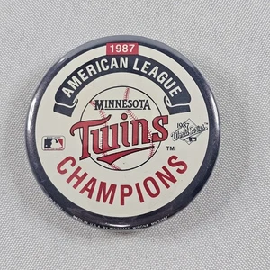 Minneapolis Twins A.L. 1987 de colección Botón Pinback Champions Baseball 2+ pulgadas LEER⬇ - Imagen 1 de 5