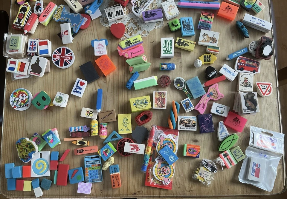 Novelty Erasers Over 200 Erasers A Wide Range of Designs New and Unused - Image 1 of 3