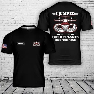 Camicia 3D Personalizzata Nome Salto Paracadute Divertente Militare AOP SHIRT Taglia S-5XL - Foto 1 di 2