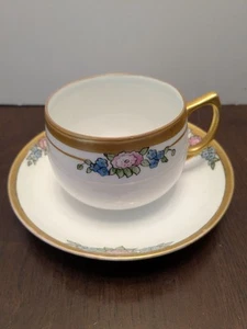 Tazza e piattino vintage Bt artista Laura Shebel - 1922 - Foto 1 di 5