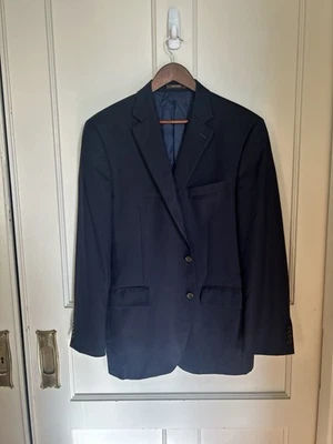 Blazer Traje Chaqueta Peter Millar Lana 2 Botones Para Hombre Talla 44R Azul Marino Clásico Foto 1 de 4