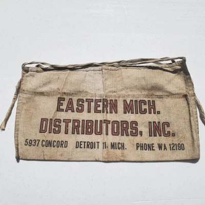 Eastern Mich Distributors Inc. Detroit Work Shop Apron Advertising, Canvas Cloth - Image 1 of 4