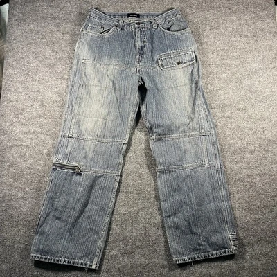 Pantalones de mezclilla Reverb Fundamental para hombre 32x30 patinador holgado real de colección Y2K pierna ancha Raver Foto 1 de 4