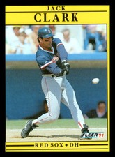 1991 Fleer MLB Baseball Card Jack Clark #U-4