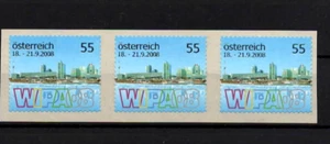 2008 Österreich WIPA selbstklebende Marke 3er Streifen - Picture 1 of 1