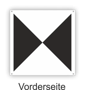 Laserscanner und Drohnen Ziel Target Alu-Dibond beidseitig bedruckt als Satz - Bild 1 von 2