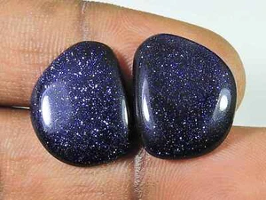 18.80Cts. Lab Created Sunstone (15mm X 19mm each) Cabochon Match Pair - Picture 1 of 8