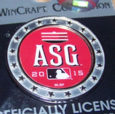 2015 Cincinnati Reds AS All-Star Game round lapel pin MLB w - Image 1 of 4