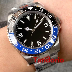 40mm NH35A PT5000 Black Dial Sapphire Glass Ceramic Bezel Automatic Mens Watches - Picture 1 of 12