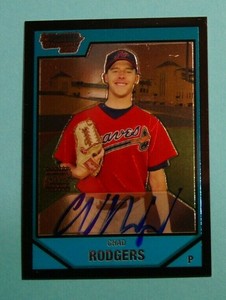 2007 Bowman Chrome, Atlanta Braves - CHAD RODGERS - autographed