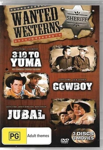 Wanted Westerns DVD 3-Discs 3:10 To Yuma / Cowboy / Jubal - Picture 1 of 2