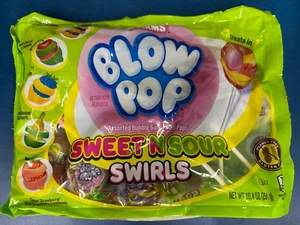 Blow Pop Sweet N Sour Swirls Bubble Gum Filled Pops 10.4 Oz BB: 02/25/25 - Picture 1 of 3