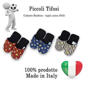 Ciabatte Pantofole in spugna Bambino Tifoso Juve Milan Inter - Made in Italy - Imagen 1 de 4
