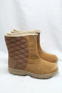Columbia Winter Boots Womens Sz 9 Ice Maiden Slip On Snow Brown Suede Waterproof - Picture 1 of 6
