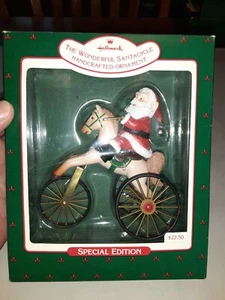 Hallmark Keepsake Ornament 1988 The Wonderful Santacycle NIB Special Edition - Foto 1 di 2