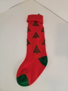 Knit Christmas Stocking Kurt S. Adler Vintage Tree Pattern 19" long - Picture 1 of 5