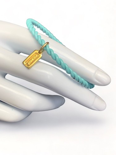 BRACCIALE COACH BRACCIALE COLORE TURCHESE SMALTO A SPIRALE