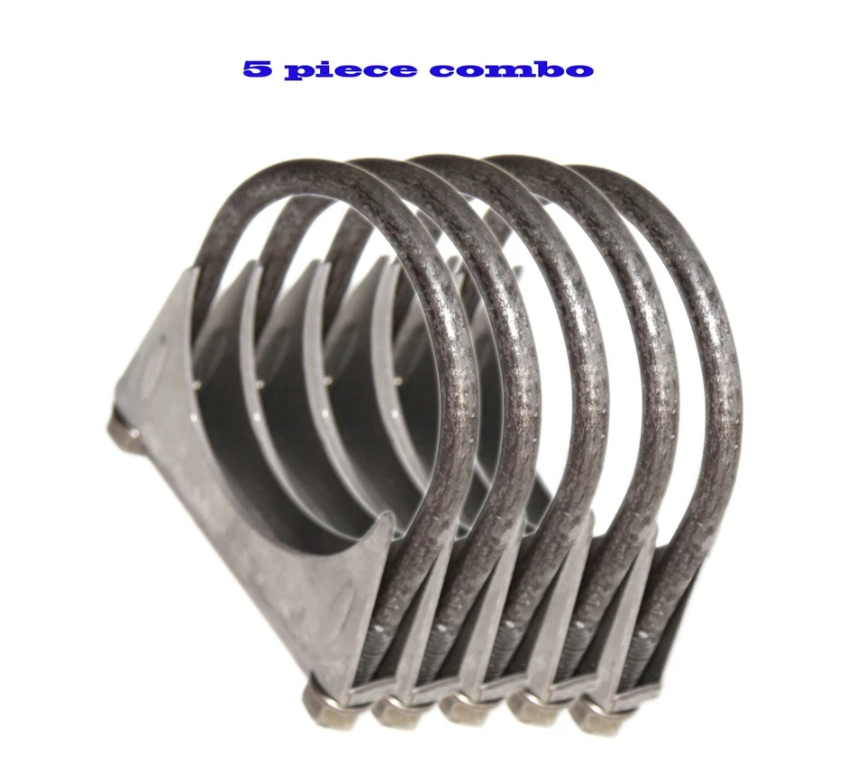 Juego de 4 piezas abrazaderas silenciadoras de perno en U de metal acero tubo de escape ID de 3,5" Foto 1 de 4