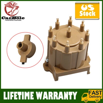 Distributor Cap For Chevy Pontiac GMC HEI 305 350 454 5.7L 5.0 +Rotor Button Kit - Image 1 of 4