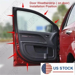 2Pcs Car Front Door Weatherstrip 72310-TA5-A02 For Honda Accord Sedan 2008-2012 - Picture 1 of 9