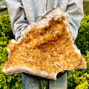 8.48LB Natural Citrine cluster mineral specimen quartz crystal healing - Picture 1 of 17