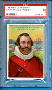 1911 T68 Heroes & Men of History - Captain Miles Standish (RB) Psa 5 (Nice card) - Picture 1 of 2