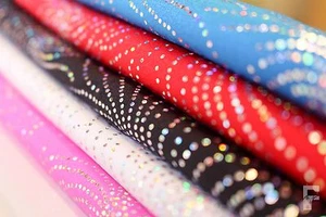 Starburst Firework Fabric Hologram Sequin all way (4 way) stretch for leotards - Picture 1 of 12