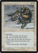 Kjeldoran Knight Ice Age HEAVILY PLD White Rare MAGIC GATHERING CARD ABUGames