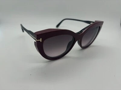 Tom Ford TF5772-B 001 Black/Red Clip-On Eyeglasses 55-16-140mm Comes w/ Full Set - Image 1 of 4