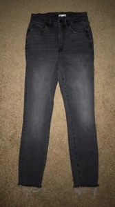 Good American Skinny Distressed grau Stretch High Rise Jeans Größe 4/27 Schrittlänge 26 - Bild 1 von 6