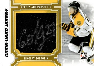 Nikolay Goldobin - Signed 2013-14 ITG Heroes And Prospects Jersey Card #M-20 - Image 1 of 2