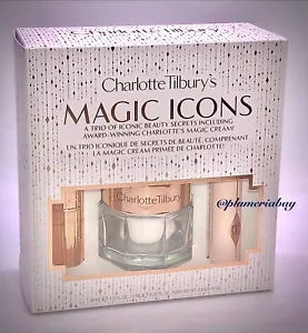 CHARLOTTE TILBURY Magic Cream+Pillow Talk Lipstick+Push Up Lashes Mascara ICONS - Picture 1 of 1