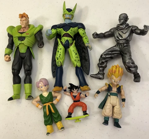 LOT OF 6 DRAGONBALL Z FIGURE SUPER SAIYAN GOTENKS ANDROID 16 PERFECT CELL Cover