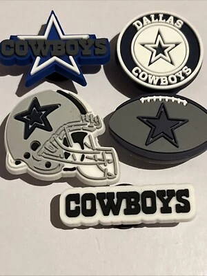 NEW YORK Set Of 5 DALLAS COWBOYS American Football NFL Shoe Charms Party Decorations