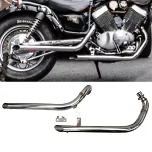 Muffler Exhaust System Pipes Silencer For Yamaha Virago XV 535 XV400 1987-2004 - Picture 1 of 11