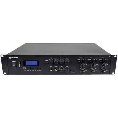 Amplificador mezclador estéreo Adastra A6 3 zonas 6x200 W Bluetooth, FM, reproductor multimedia