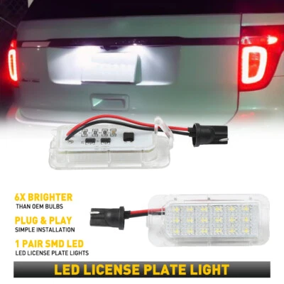 For 13-19 Ford Police Interceptor Utility LED License Plate Light Lamp 6000K New - Image 1 of 4