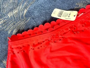 BOUX AVENUE Strawberry Red Frejus High Waist Bikini Briefs Size UK 10 New - Picture 1 of 8