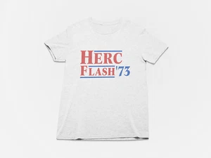 Kool Herc and Grandmaster Flash in 73 Shirt , Fathers of Hip Hop, 50th Hip Hop - Picture 1 of 1