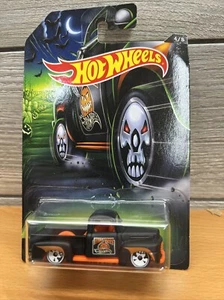 Hot Wheels Happy Halloween Holiday✨ ‘49 Ford F1 Black Orange Pumpkin Deco Skulls - Picture 1 of 7