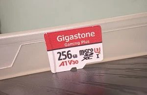 Gigastone 256GB Micro SD Card, Gaming Plus, Nintendo Switch SD card, UHS-I A1 U3 - Zdjęcie 1 z 1