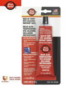 Silicone Sealant Proseal Red Glue Operating Temperature -56 - 343°C  85g - Picture 1 of 6
