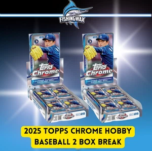 Miami Marlins 2025 Topps Chrome Baseball Hobby 2 Box Break 3685 - Picture 1 of 1