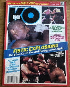 KO Knockout Boxing Magazine July 1986 Marvin Hagler Mike Tyson Barry McGuigan - Picture 1 of 2