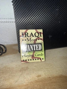 IRAQI MOST WANTED PLAY CARDS IRAQ GULF WAR ORIGINAL BARAJA SELLADA MARCA BICICLETA - Imagen 1 de 4