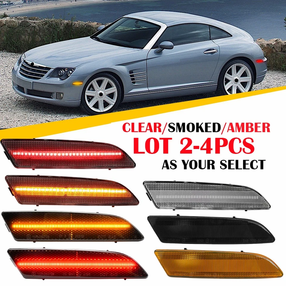 Luz marcadora lateral LED delantera trasera humo transparente EH para Chrysler Crossfire 2004-2008 Foto 1 de 1