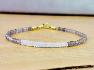 Bracciali Perline Opale di Fuoco e Pietra Preziosa Labradorite per Protezione Emotiva 6-8" - Foto 1 di 14